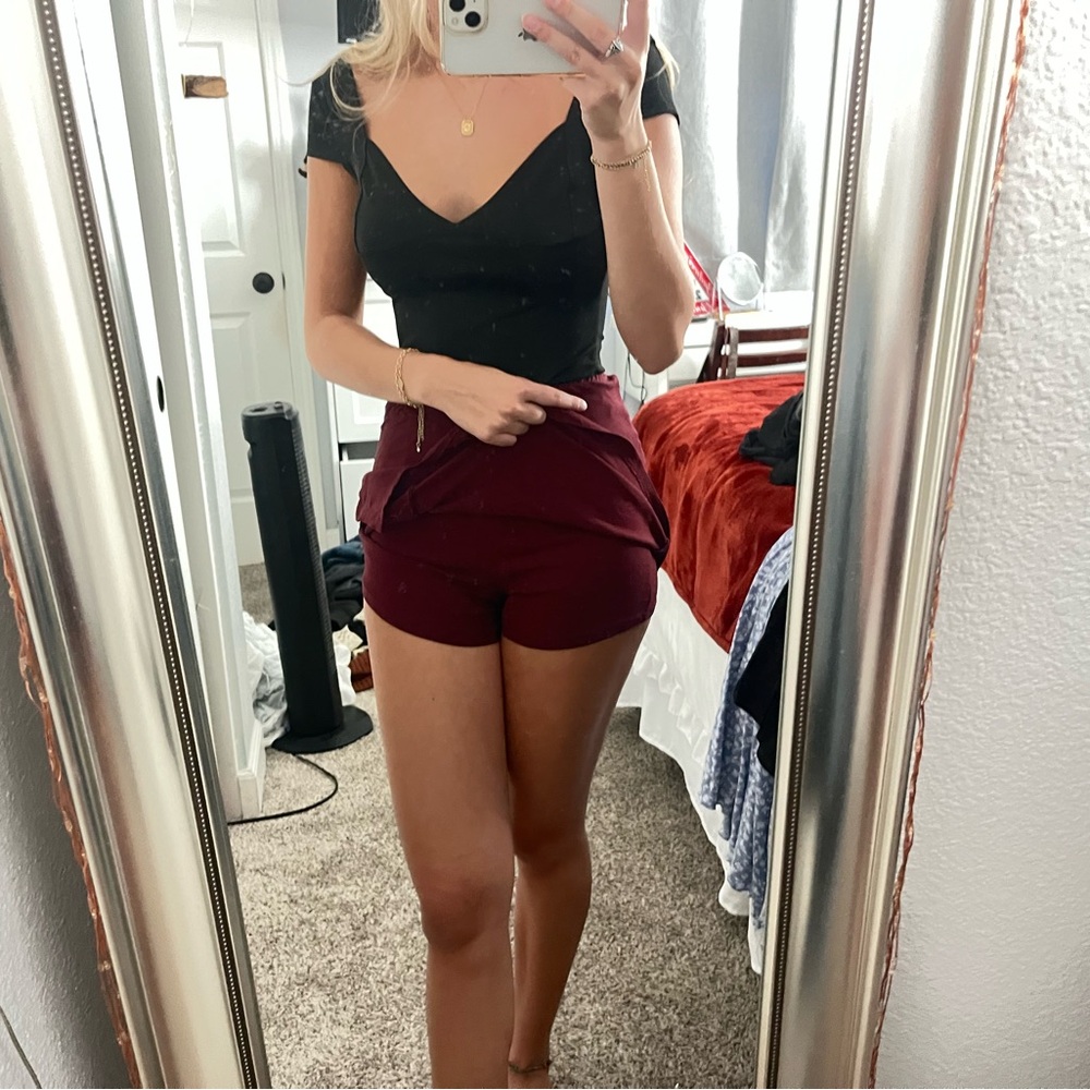 Women's Burgundy Skort
